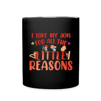 Childcare Provider Kids Teaching - Full Colour Mug - black - Front