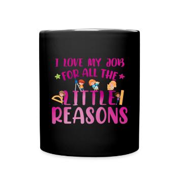 Childcare Provider Apparel Teacher School - Full Colour Mug - black - Front