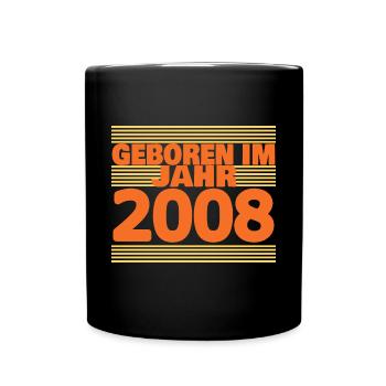 im 2008 - Tasse einfarbig - Schwarz - Vorne