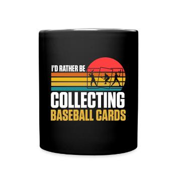 Vintage Je préfère collectionner des cartes de baseball tr - Mug uni - noir - Devant