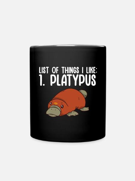 Platypus Schnabeltier - Tasse einfarbig - Schwarz