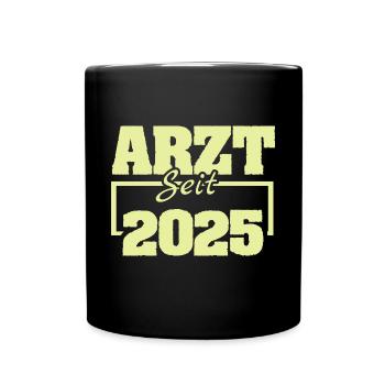 Jahr 2025 - Tasse einfarbig - Schwarz - Vorne