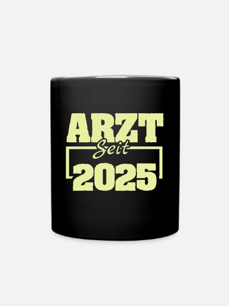 Jahr 2025 - Tasse einfarbig - Schwarz