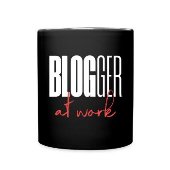 Blogger Blog at work - Full Colour Mug - black - Front