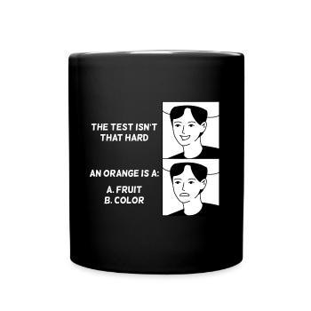 Tough test design for young proud Pinoys - Full Colour Mug - black - Front