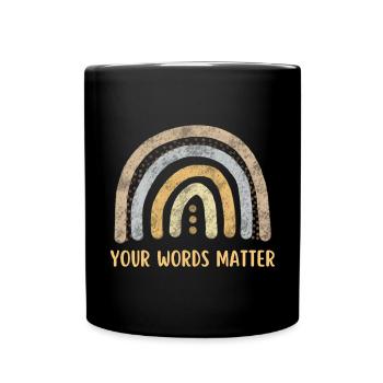 Orthophonie Vos mots comptent SLP - Mug uni - noir - Devant
