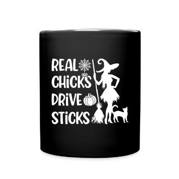 Halloween Costume Pumpkin Skeleton Horror Ghost - Full Colour Mug - black - Front