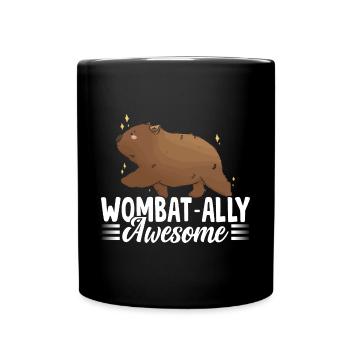 Wombat-verbündeter Awesome Wombat Australian - Tasse einfarbig - Schwarz - Vorne