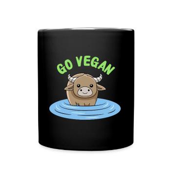 Conception de buffle d’eau pour les fiers végétaliens - Mug uni - noir - Devant