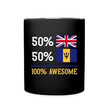 Drapeau de la Barbade Bayan barbadien - Mug uni - noir - Devant