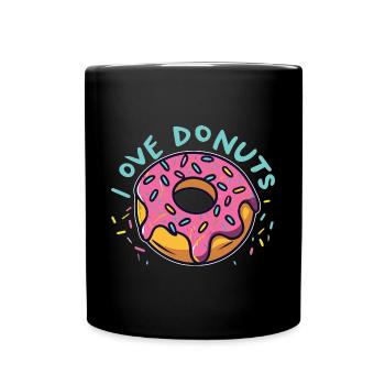 Donut Passion - Amour, Vie, Donuts! - Mug uni - noir - Devant