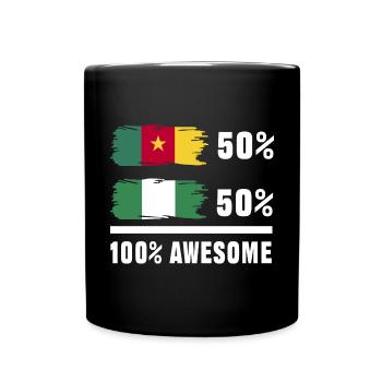 Kamerun Flagge Kamerun - Tasse einfarbig - Schwarz - Vorne