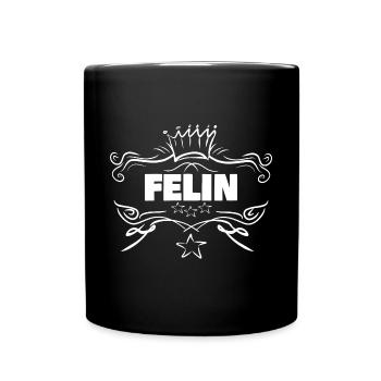Felin als Baby - Tasse einfarbig - Schwarz - Vorne