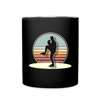 Baseball - Tasse einfarbig - Schwarz - Vorne