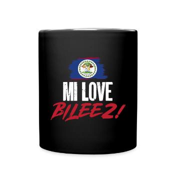 Belize Flagge Belizer - Tasse einfarbig - Schwarz - Vorne