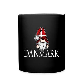 Nisser Gnome Dänemark Wilsigns - Tasse einfarbig - Schwarz - Vorne
