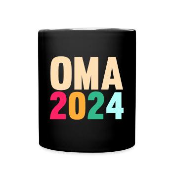 Werdende Oma 2024 - Tasse einfarbig - Schwarz - Vorne