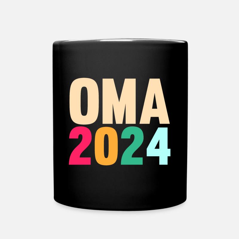 Werdende Oma 2024 - Tasse einfarbig - Schwarz