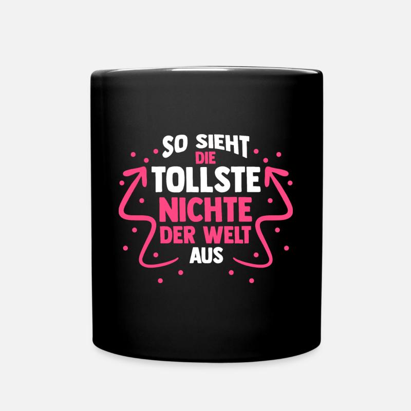 Tollster Nichte Der Welt - Tasse einfarbig - Schwarz