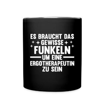 Ergotherapie Ergotherapeutin - Tasse einfarbig - Schwarz - Vorne