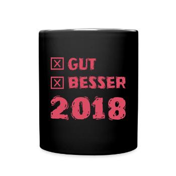 2018 - Tasse einfarbig - Schwarz - Vorne