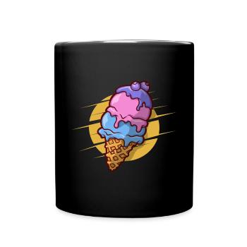 Crème glacée aux bleuets - Mug uni - noir - Devant