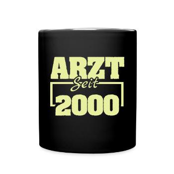 Hausarzt 2000 - Tasse einfarbig - Schwarz - Vorne