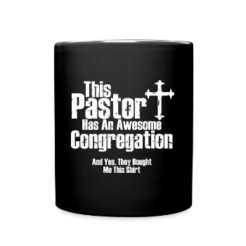 Ce pasteur a une église de congrégation géniale - Mug uni - noir - Devant