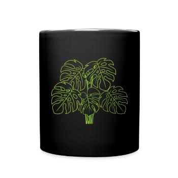 Monstera Deliciosa Albo Plante d’intérieur botanique - Mug uni - noir - Devant