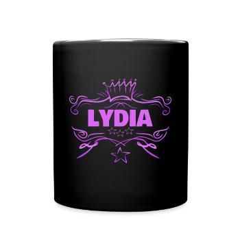 Geschenk für Lydia - Tasse einfarbig - Schwarz - Vorne