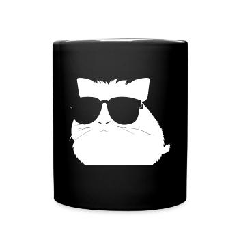 Funny Guinea Pig with Sunglasses Guinea Pigs - Full Colour Mug - black - Front