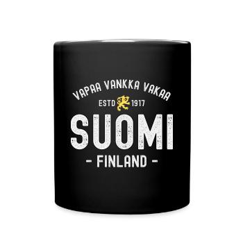 Free Solid Stable Finnland seit 1917 - Tasse einfarbig - Schwarz - Vorne