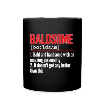 Bald Head Baldness Beard Bald Head - Full Colour Mug - black - Front