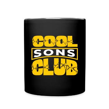 Cool Sons Club Groovy Rétro Papa Maman Fête des Pères - Mug uni - noir - Devant