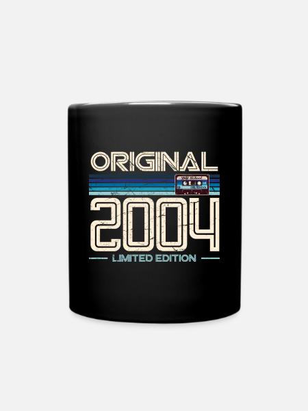 2004 Jahrgang 20. Geburtstag Retro Vintage - Tasse einfarbig - Schwarz