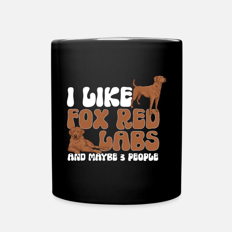 Foxred Labrador Fox Red Labrador Retriever - Full Colour Mug - black