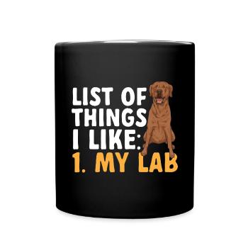 Foxred Labrador Fox Red Labrador Retriever - Full Colour Mug - black - Front