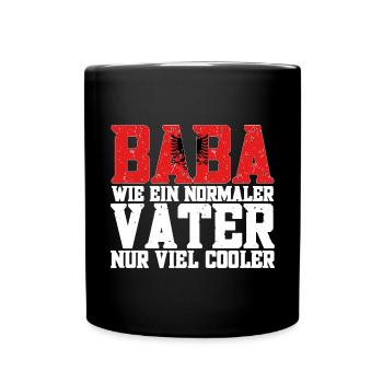 Albanische Flagge Albanischer Adler Shqiponja - Tasse einfarbig - Schwarz - Vorne