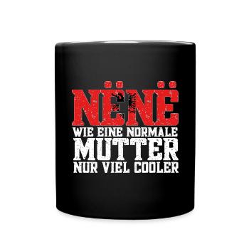 Albanische Flagge Albanischer Adler Shqiponja - Tasse einfarbig - Schwarz - Vorne