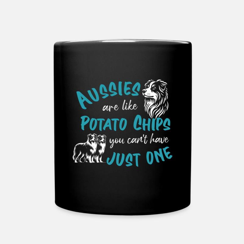 Aussies are like Potato Chips - türkis - Tasse einfarbig - Schwarz
