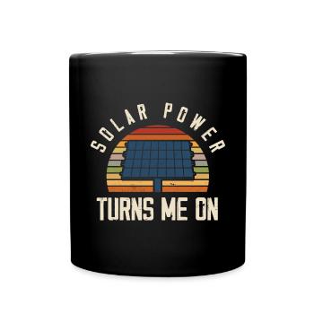 Solar Panel Solar Energy Solar Power - Full Colour Mug - black - Front