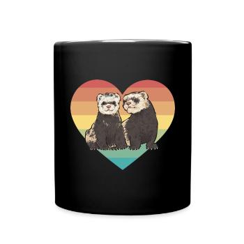 Furet, propriétaire de furet - Mug uni - noir - Devant
