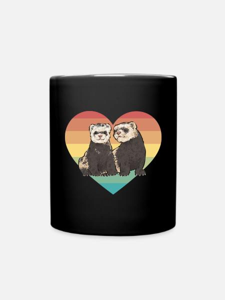 Frettchen Besitzer Frettchen - Tasse einfarbig - Schwarz