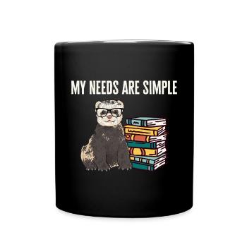 Furet, propriétaire de furet - Mug uni - noir - Devant