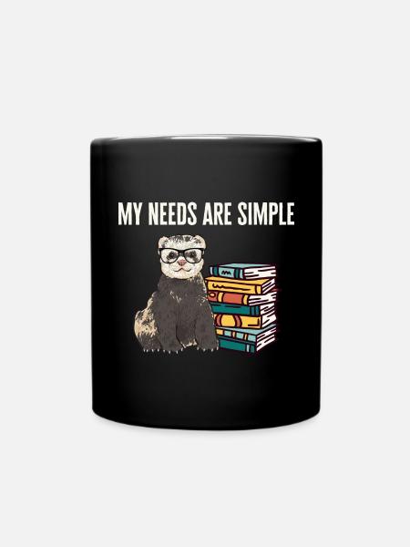 Furet, propriétaire de furet - Mug uni - noir