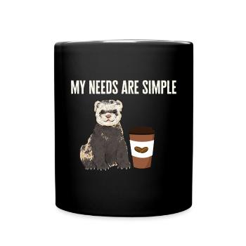 Furet, propriétaire de furet - Mug uni - noir - Devant