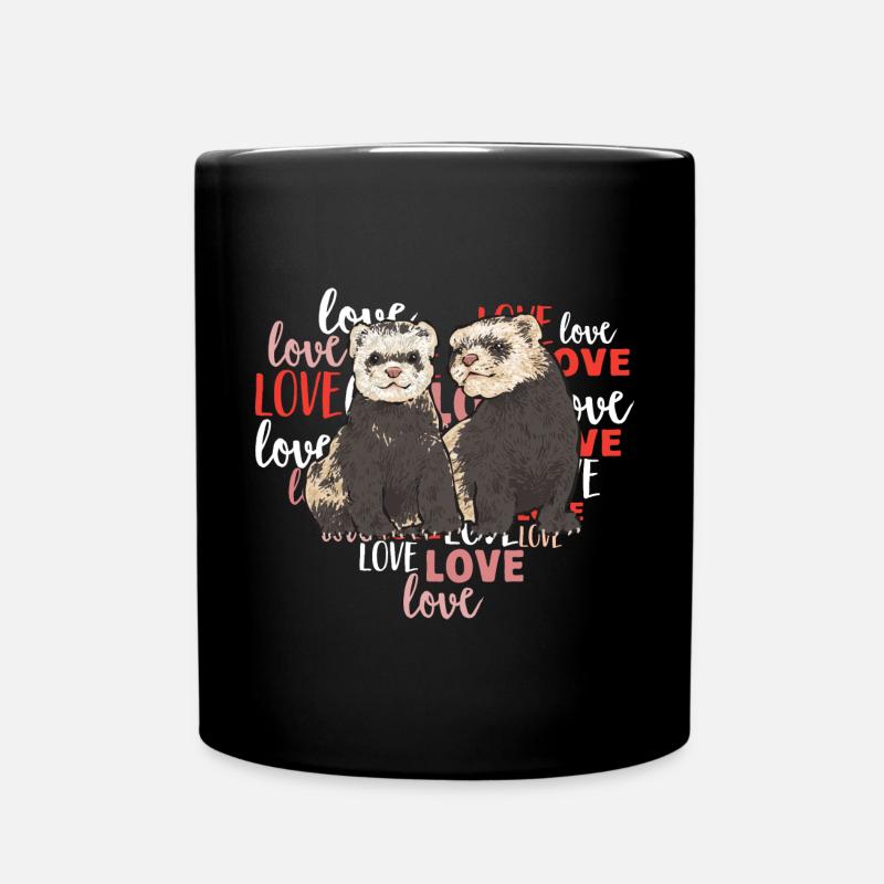 Furet, propriétaire de furet - Mug uni - noir