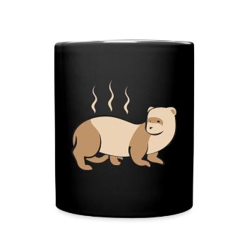 Furet, propriétaire de furet - Mug uni - noir - Devant