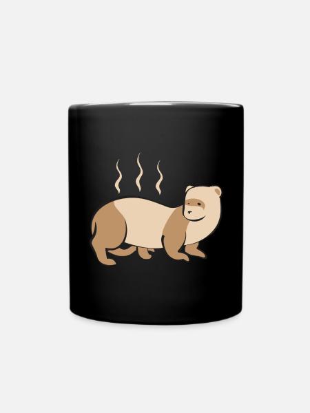 Furet, propriétaire de furet - Mug uni - noir
