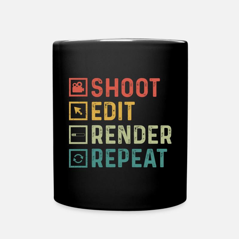 Monteur vidéo Cinéaste Vidéaste - Mug uni - noir
